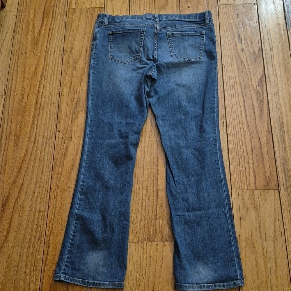 Ingrid & Isabel Under Belly High-Rise Denim Flare Maternity Jeans Sz M